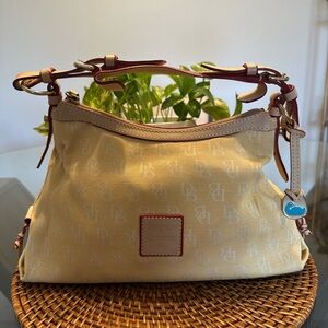 Dooney & Bourke Tan and Brown Shoulder Bag